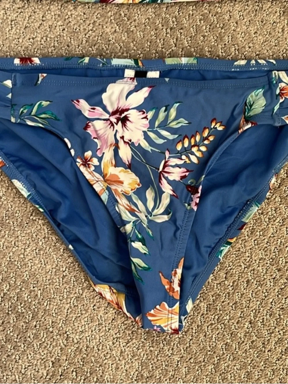 Floral Blue Tankini Swim Set - Brand:Jantzen Size 14 EXCELLENT CONDITION